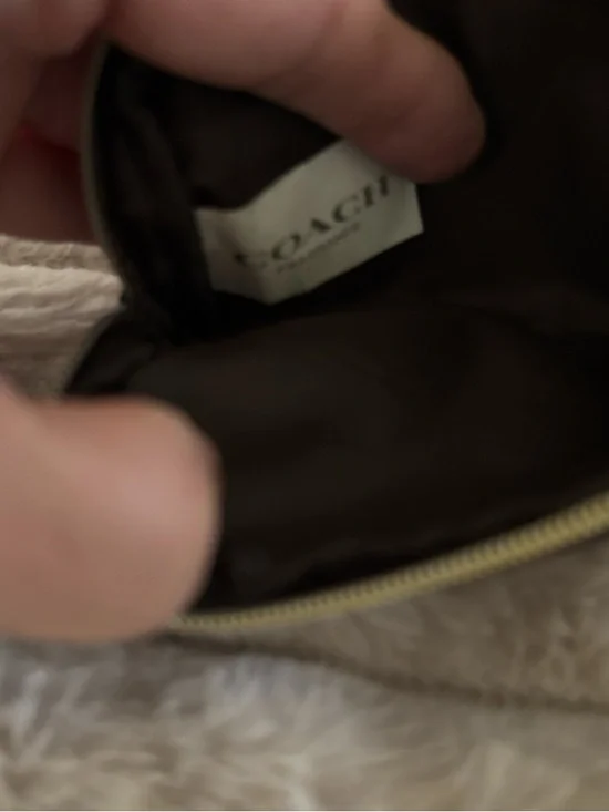 Coach Metallic Brown Zip Pouch with Gold Hardware - Picture 4 of 4